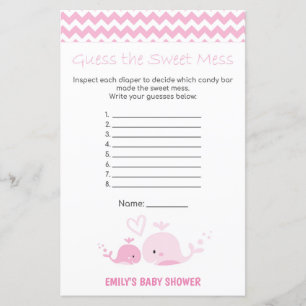 Nautical Pink Whale Baby Duschgel Game PRINTED