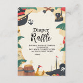 Nautical Pirate Ahoy Es ist ein Boy Diapper Raffle Begleitkarte (Vorderseite)
