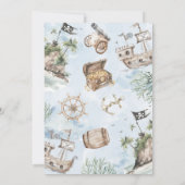 Nautical Pirate Baby Shower Einladung (Rückseite)