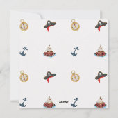 Nautical Pirate Sea - Geburtstagseinladung - Flach Feiertagskarte (Rückseite)