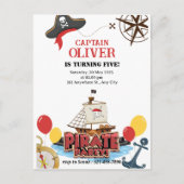 Nautical Pirate Sea Ship Geburtstagskarte Feiertagspostkarte (Vorderseite)