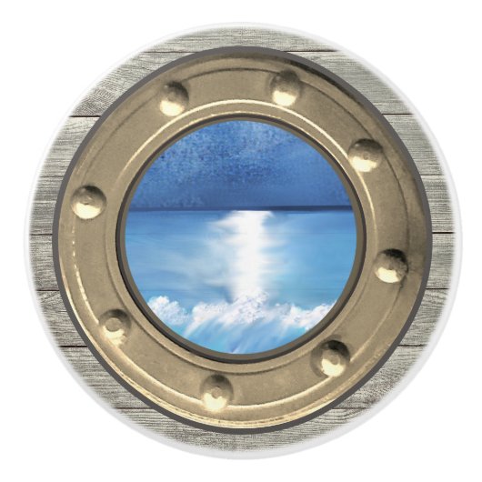 Nautical Porthole Ceramic Pull Keramikknauf (Vorderseite)