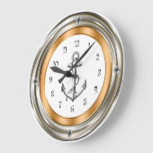 Nautical Porthole Design Wall Clocks Große Wanduhr (Winkel)