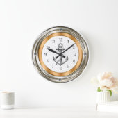 Nautical Porthole Design Wall Clocks Große Wanduhr (Zuhause)