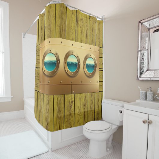 Nautical Porthole Duschvorhang (Beispiel)