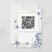 Nautical QR Code Wedding Registry Card RSVP Karte (Rückseite)