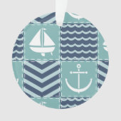 Nautical Quilt Acrylic Ornament (Vorderseite)