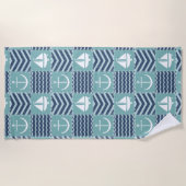 Nautical Quilt Beach Handtuch (Vorderseite)