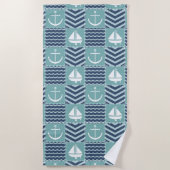 Nautical Quilt Beach Handtuch (Vorderseite)