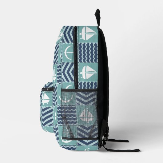 Nautical Quilt Bedruckter Rucksack (Rechts)