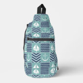 Nautical Quilt Crossbody Bag (Vorderseite)