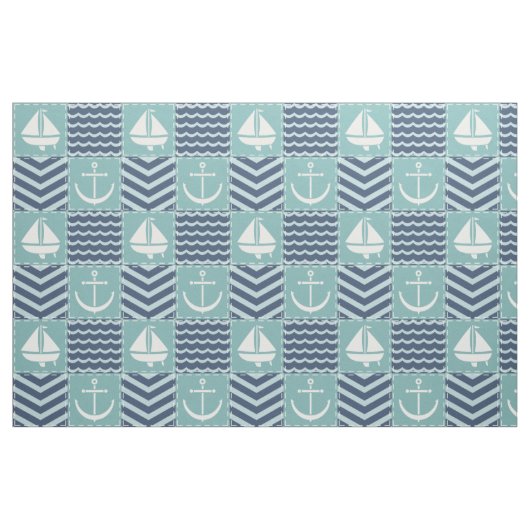 Nautical Quilt Fabric Stoff (Yard (91,4 cm))
