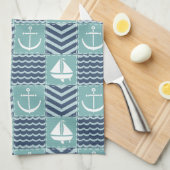 Nautical Quilt Küchentuch (Viertel Falte)