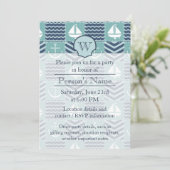 Nautical Quilt-Party Einladung (Stehend Vorderseite)