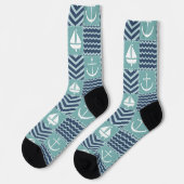 Nautical Quilt Socken (Linkes Detail)