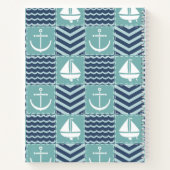 Nautical Quilt Spiral Notebook Notizbuch (Rückseite)