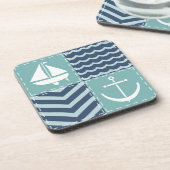 Nautical Quilt Square Untersetzer (Linke Seite)