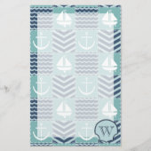 Nautical Quilt Stationery Briefpapier (Vorderseite)