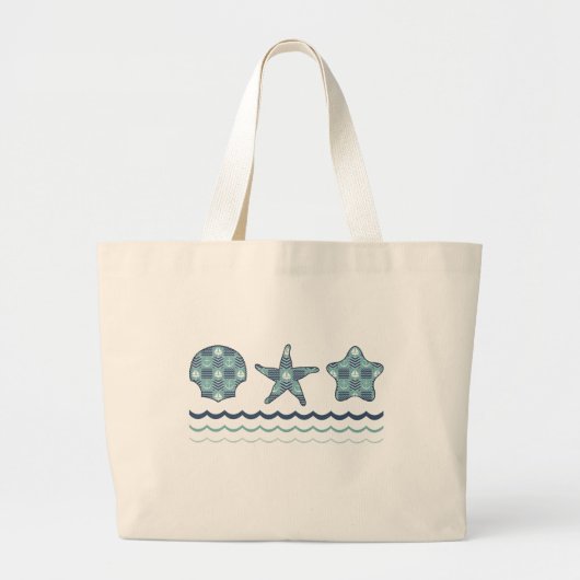 Nautical Quilt Tote Bag Jumbo Stoffbeutel (Vorne)