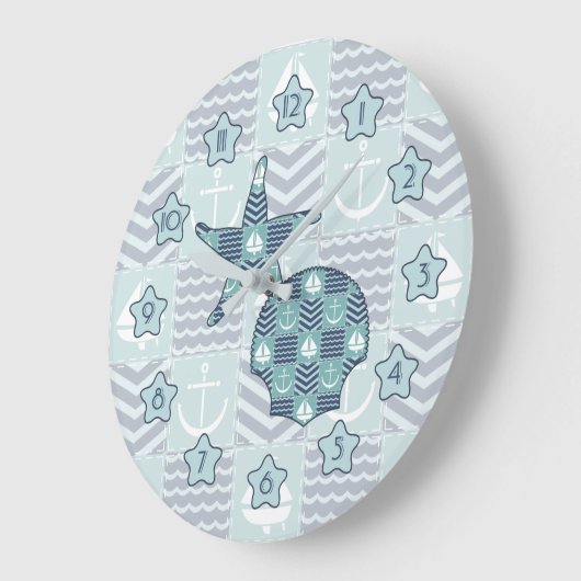 Nautical Quilt Uhr (Winkel)