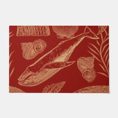 Nautical Red Doormat Fußmatte (Vorderseite)