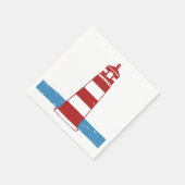 Nautical Red Lighthouse Blue Ocean Wedge / Party Serviette (Ecke)