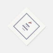 Nautical Red Lobster Wedding Paper Napkin Serviette (Ecke)