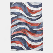 Nautical Red White Blue   Geschirrtuch (Vertikal)
