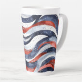 Nautical Red White Blue   Milchtasse (Rechte Ecke)