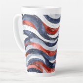 Nautical Red White Blue   Milchtasse (Linke Ecke)