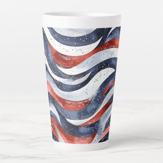 Nautical Red White Blue   Milchtasse (Vorderseite)