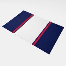 Nautical Red White Navy Racing Stripes