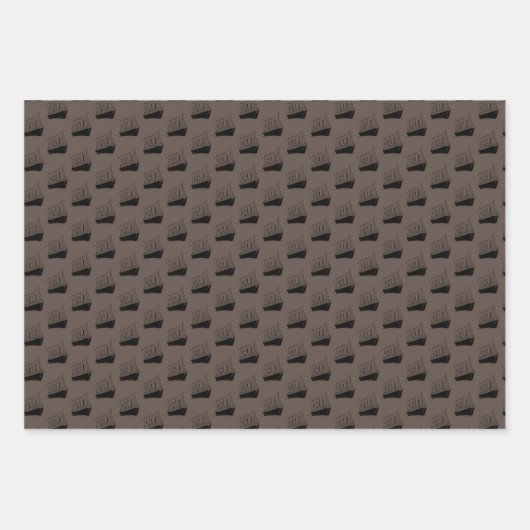 Nautical Retro Brown and Black Ship Sailing Boat Geschenkpapier Set (Vorderseite 3)