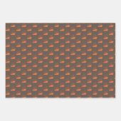 Nautical Retro Brown Orange Ship Boat Geschenkpapier Set (Vorderseite 3)