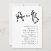 Nautical Rope Alphabet Wedding Seating Chart Card  Einladung (Vorderseite)