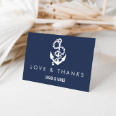 Nautical Rope & Anchor Wedding Danke Karten