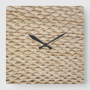 Nautical Rope background Quadratische Wanduhr