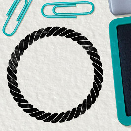 Nautical Rope dick Drehung Cartoon Circle Frame Gummistempel