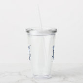 Nautical rope knots blue custom monogram acryltrinkbecher (Links)