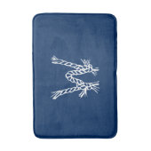 Nautical rope knots blue custom monogram badematte (Vorderseite Vertikal)