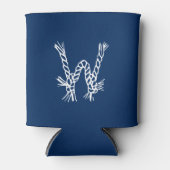 Nautical rope knots blue custom monogram dosenkühler (Vorderseite)