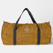 Nautical Rope Monogram Map Brown Duffle Bag (Vorderseite)