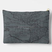 Nautical Rope Monogram Map Grey Zubehörtasche (Rückseite)