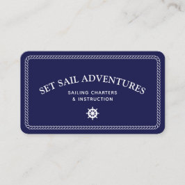 Nautical Rope Segelschiff Helm Business Card Visitenkarte