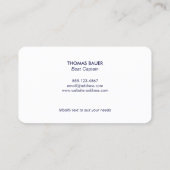 Nautical Rope Segelschiff Helm Business Card Visitenkarte (Rückseite)