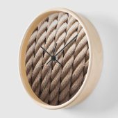 Nautical Rope Wood Gerahmt Wall Clock Uhr (Winkel)