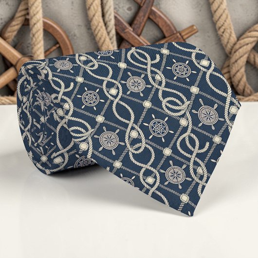 Nautical Ropes Custom Necktie Krawatte