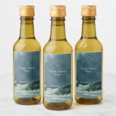 Nautical Rough Waters Weinetikett (Flaschen)