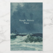 Nautical Rough Waters Weinetikett (Einzelnes Label)