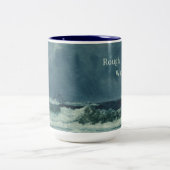 Nautical Rough Waters Zweifarbige Tasse (Mittel)